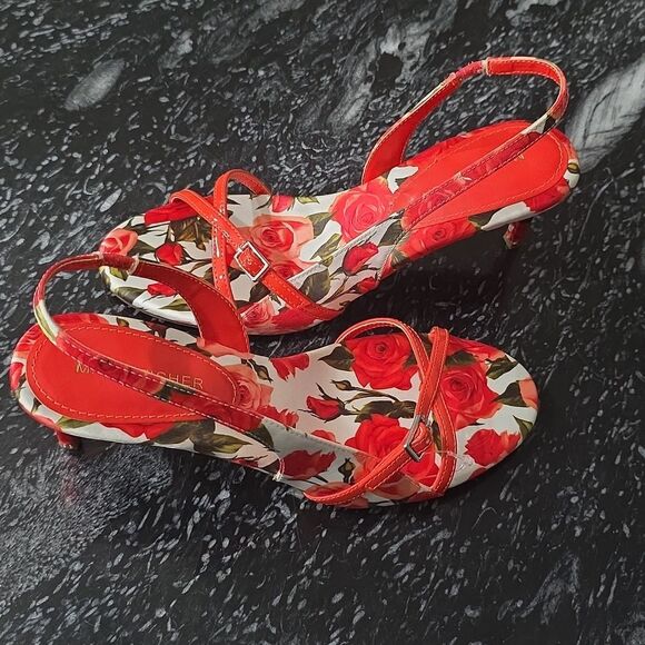 BRAND NEW MARC FISHER FLORA  SLINGBACK  HEELS SANDALS R3 - Picture 11 of 16
